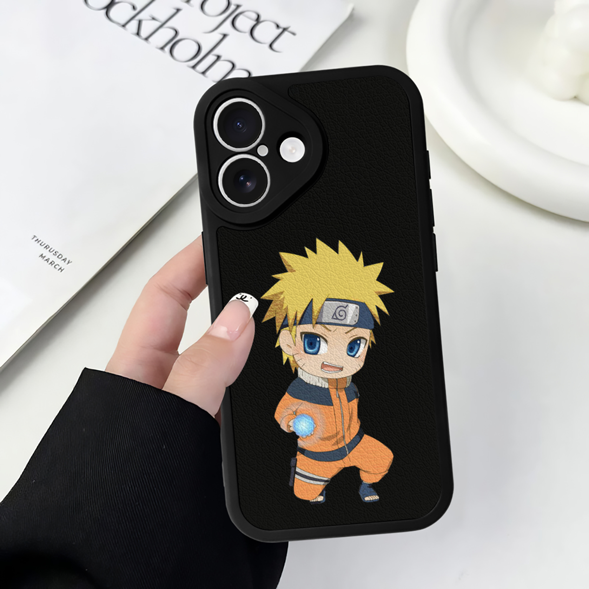 （画像用） NARUTO -ナルト- うずまき ナルト Uzumaki Naruto 【iPhone 16シリーズ対応】シリコンスマホケース（レザー調） 材質：シリコン
